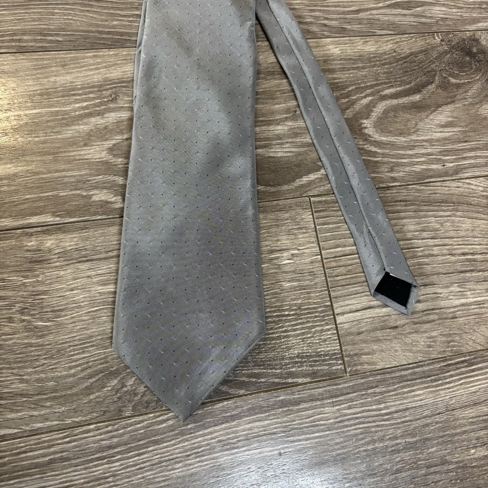 Marc Olivier Mod Mens Tie Classic Necktie‎ Gray Vintage Canadian Designer - Picture 2 of 7
